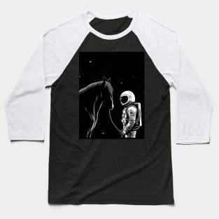 Space man with hourse Illustration: Artwork Baseball T-Shirt